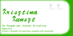 krisztina kunszt business card